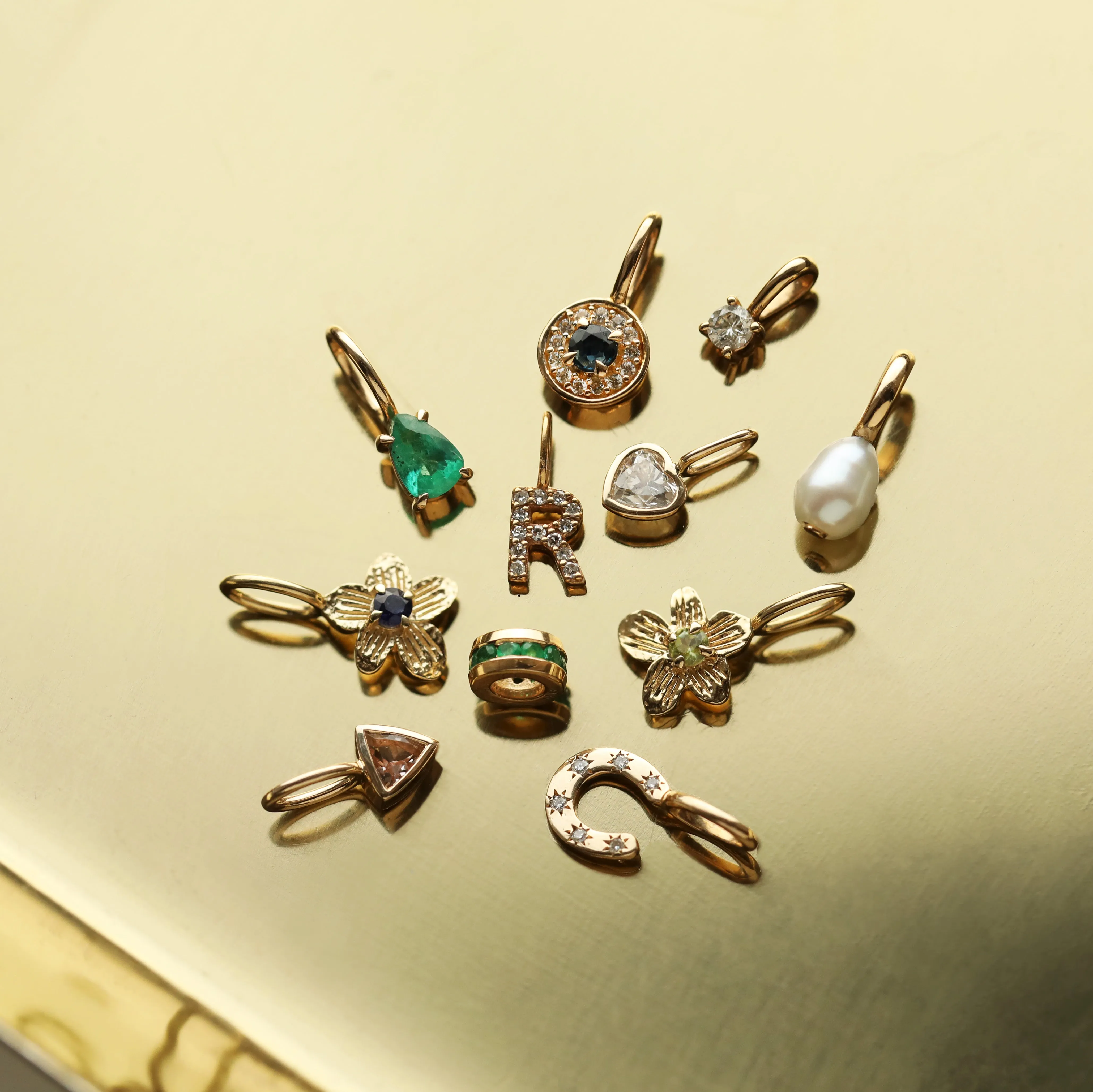 Birthstone Flower Charm