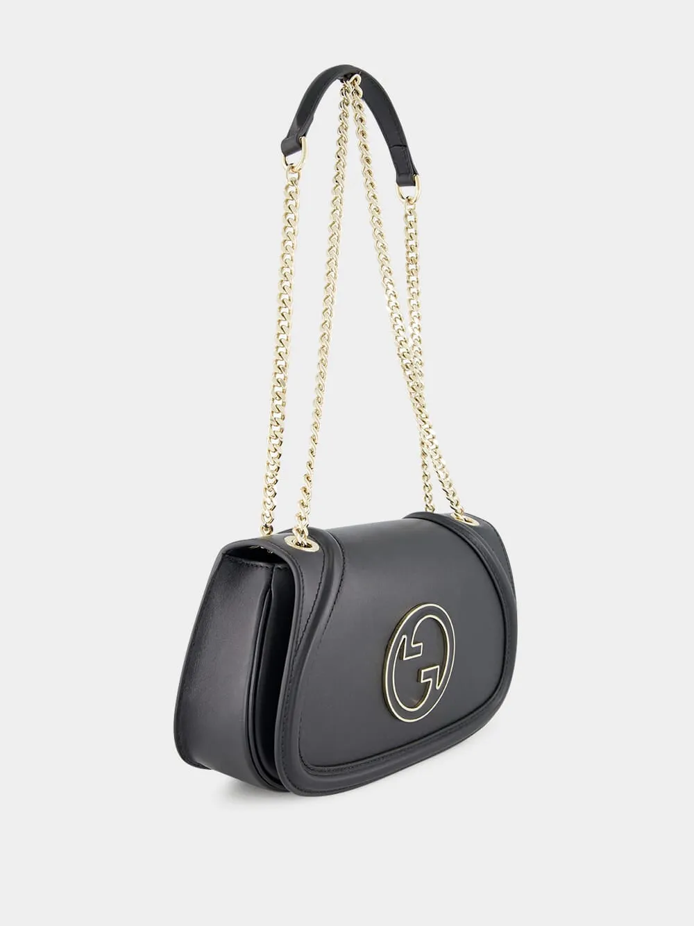 Black Leather Blondie Small Shoulder Bag