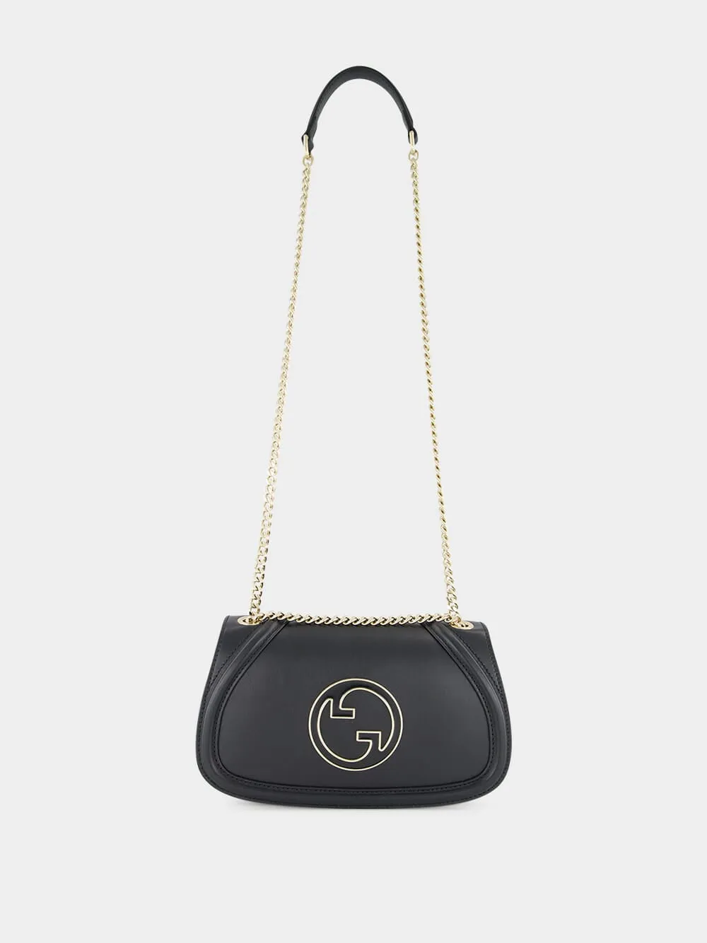 Black Leather Blondie Small Shoulder Bag