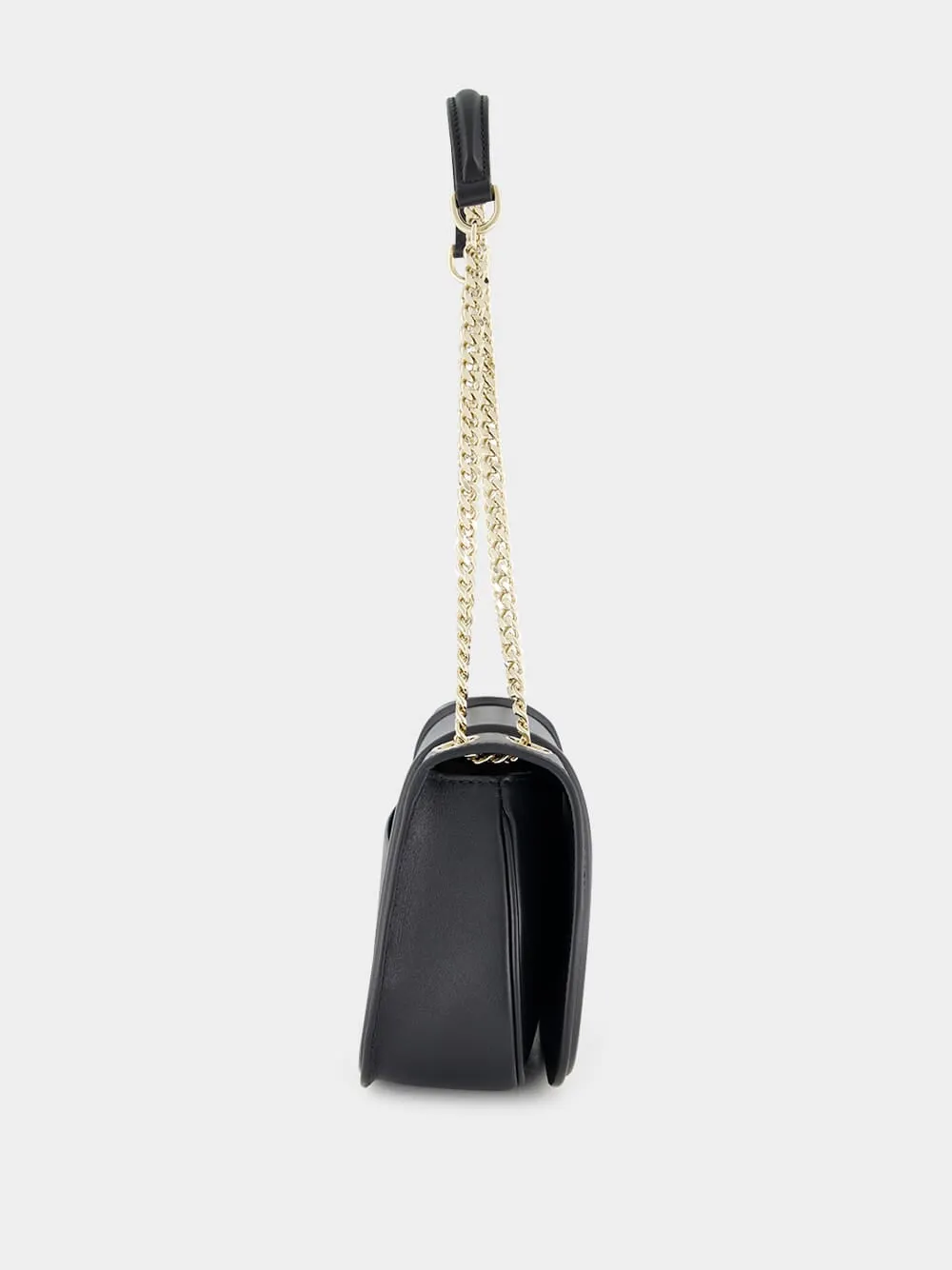 Black Leather Blondie Small Shoulder Bag
