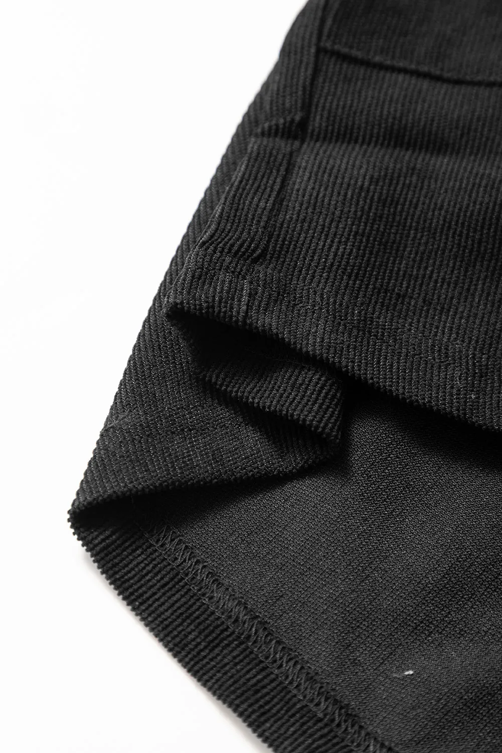 Black Paperbag waist Shorts
