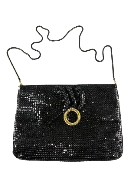 Black Slinky Mesh Crossbody Vintage Purse