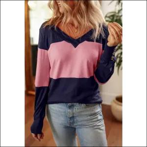 Blue Colorblock Button Top: Finally, a Shirt that Buttons Right! Needful Things 💙