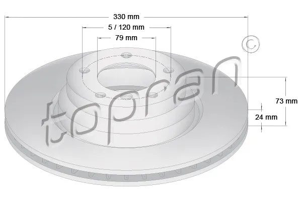 BMW Brake Disc Front Ventilated E87 E90 E91 E92 E93 X1 34116764645