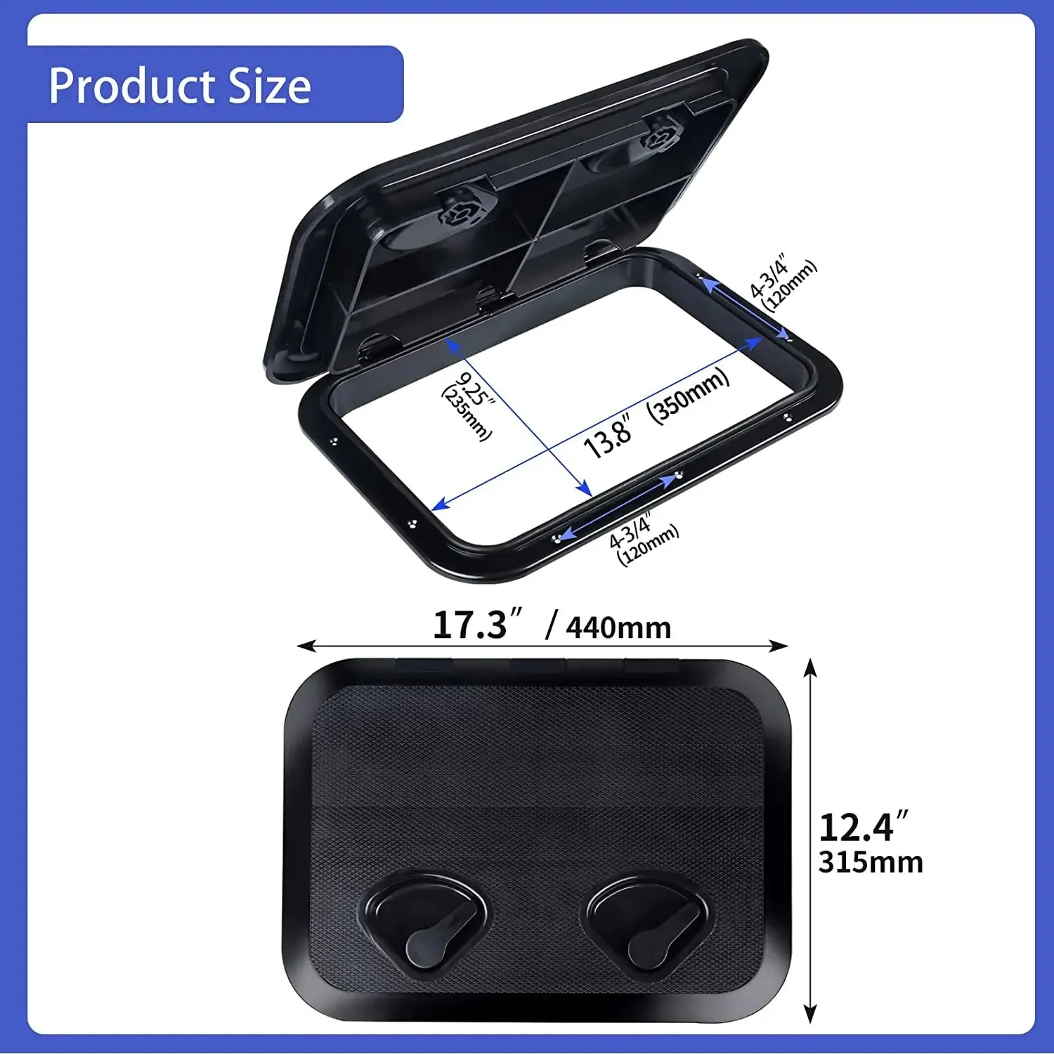 Boat ABS Deck Access Hatch Cover Marine Boat yacht Watertight Anti-UV Non-Skid