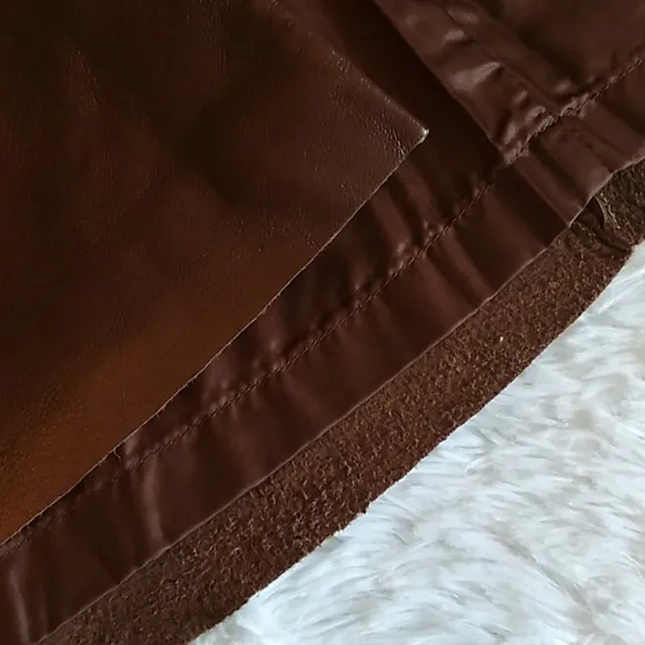 Boho Relove: Hugo Buscati Chocolate Wrap Leather Mini Skirt - 2