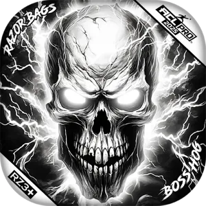 Boss Hog | Skull Lighting Strike | ACL PRO Razor Cornhole Bags