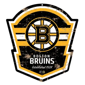 Boston Bruins 22" PVC Distressed Shield