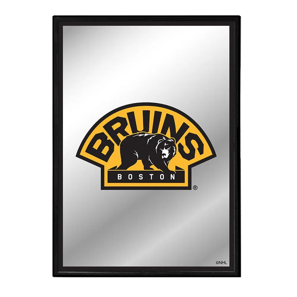 Boston Bruins: Logo - Framed Mirrored Wall Sign