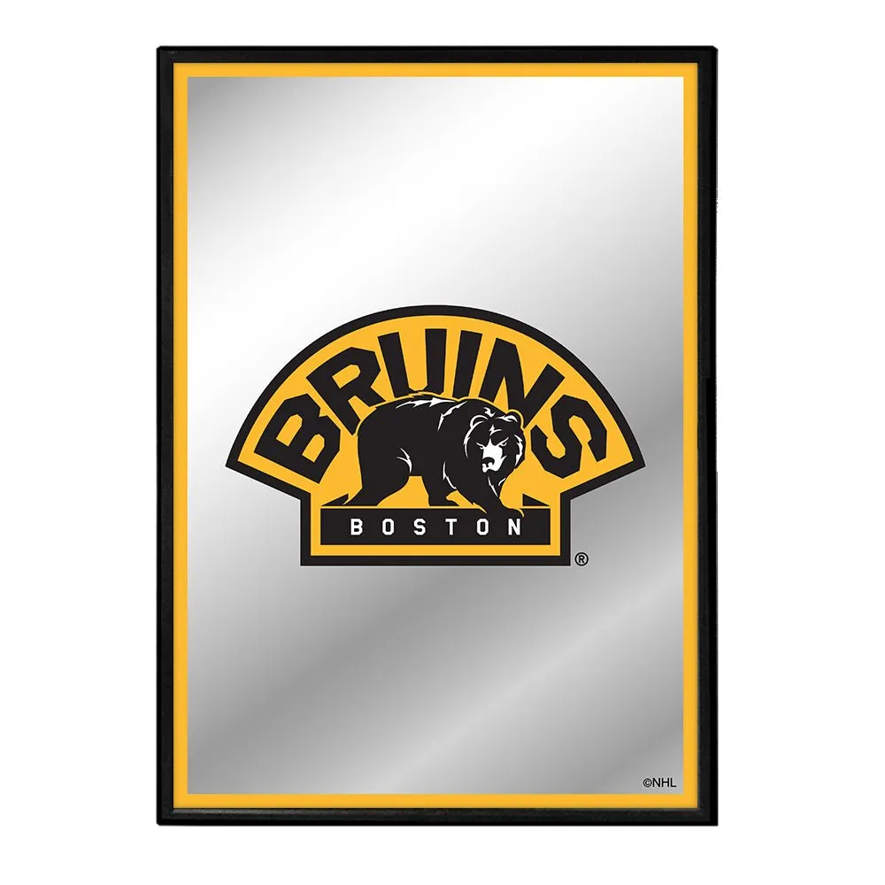 Boston Bruins: Logo - Framed Mirrored Wall Sign