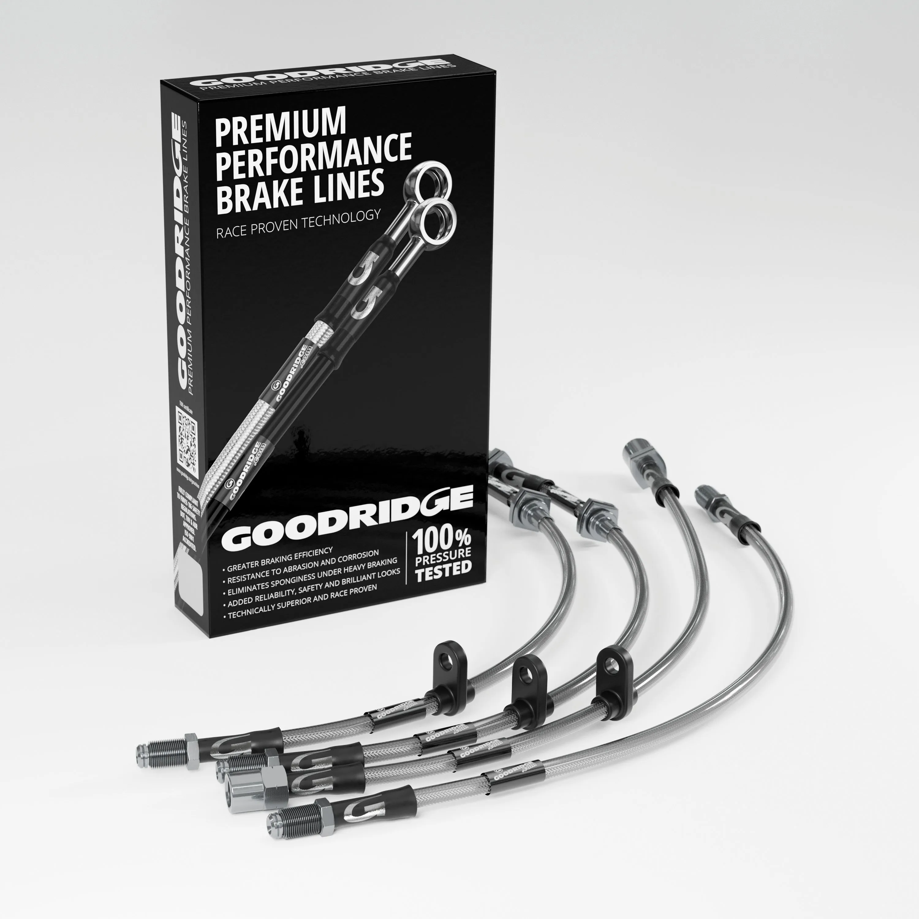 BRAKE HOSE KIT FOR MINI R57 CONVERTIBLE COOPER S JCW 1.6 TURBO 2009-02/2016