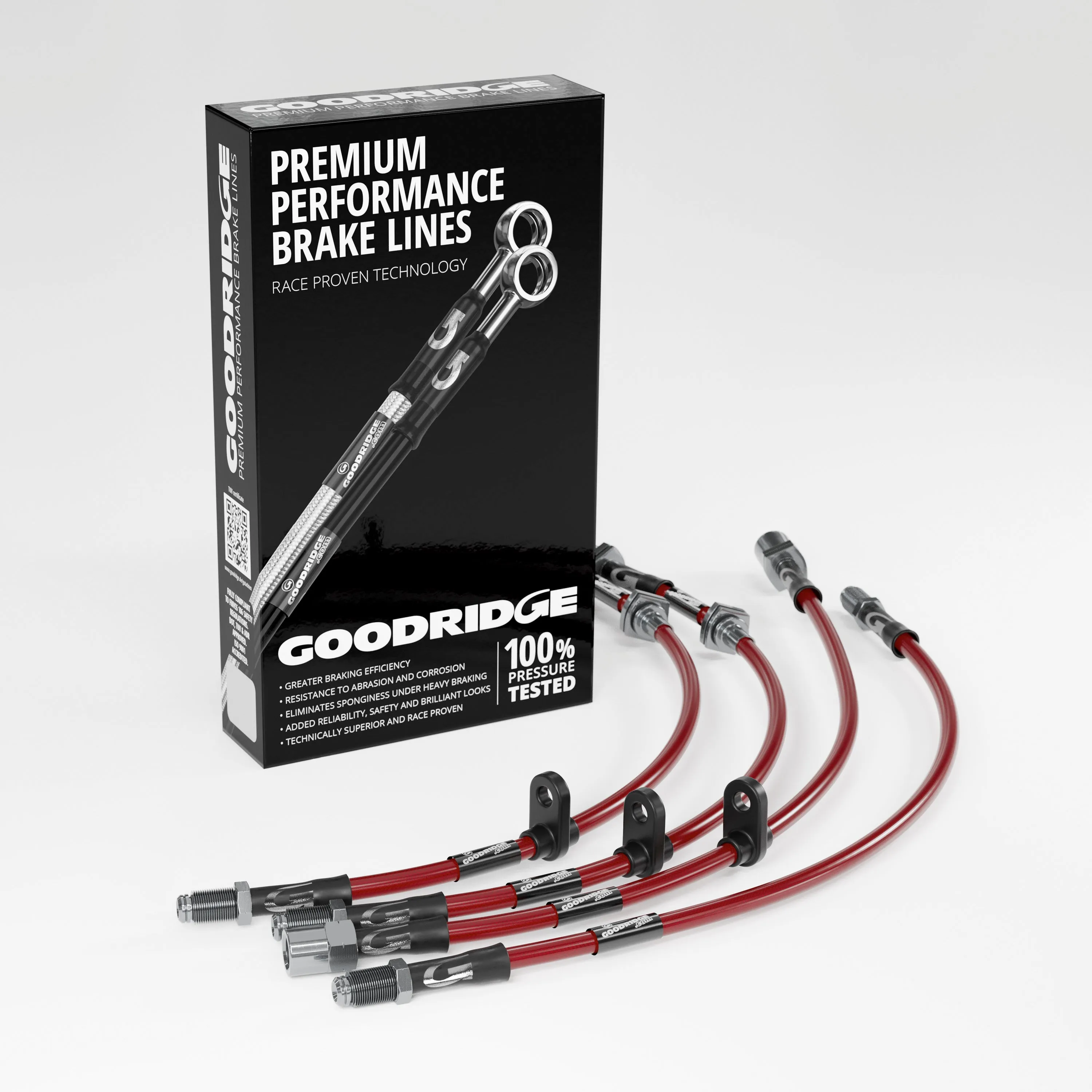BRAKE HOSE KIT FOR MINI R57 CONVERTIBLE COOPER S JCW 1.6 TURBO 2009-02/2016
