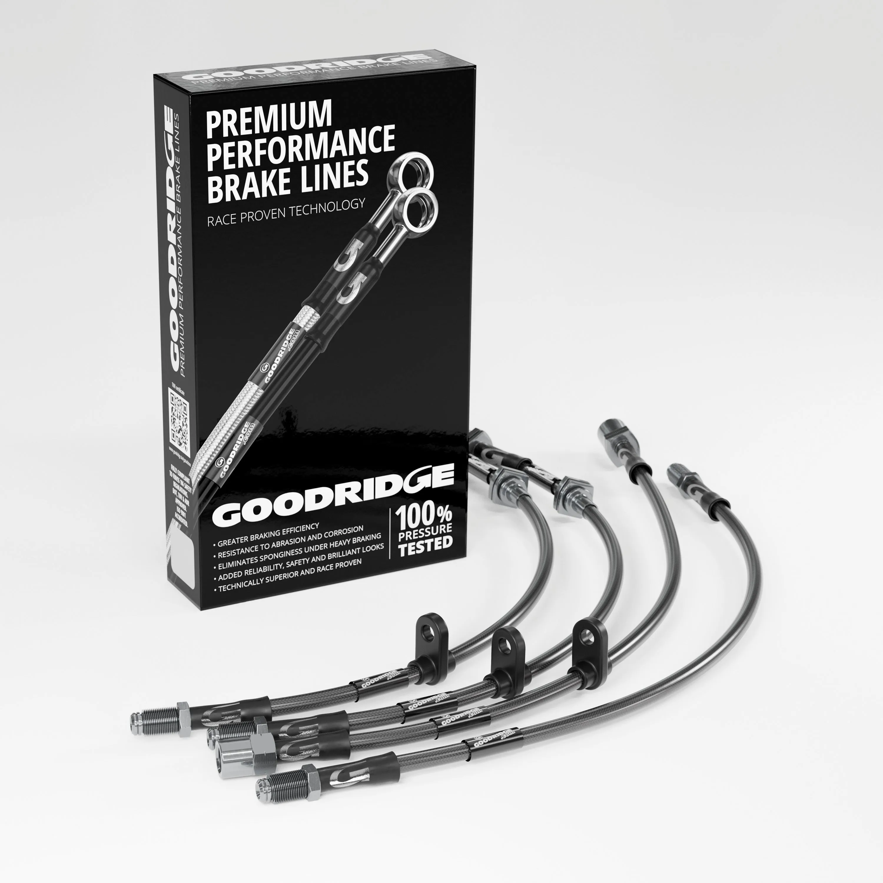 BRAKE HOSE KIT FOR MINI R57 CONVERTIBLE COOPER S JCW 1.6 TURBO 2009-02/2016