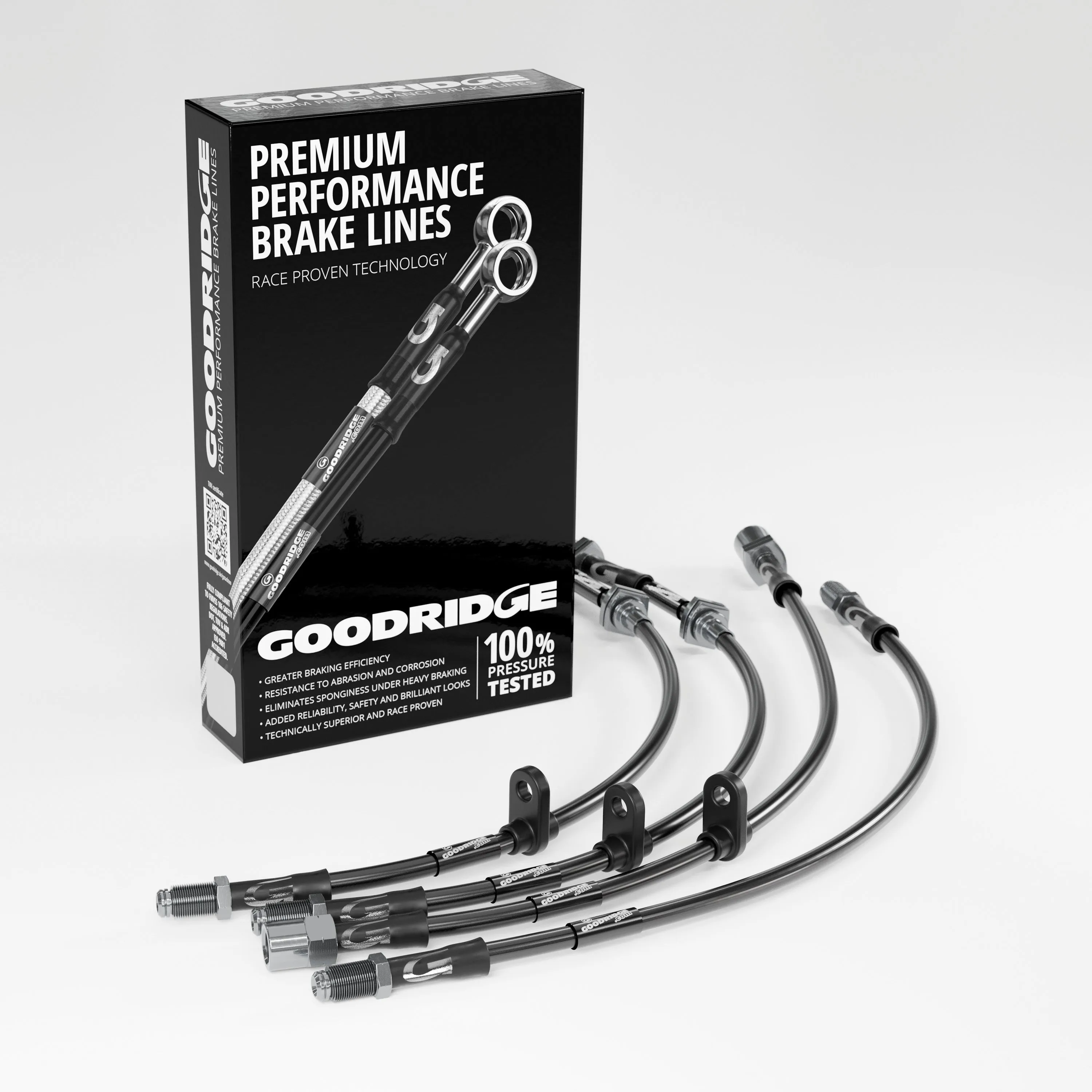 BRAKE HOSE KIT FOR MINI R57 CONVERTIBLE COOPER S JCW 1.6 TURBO 2009-02/2016