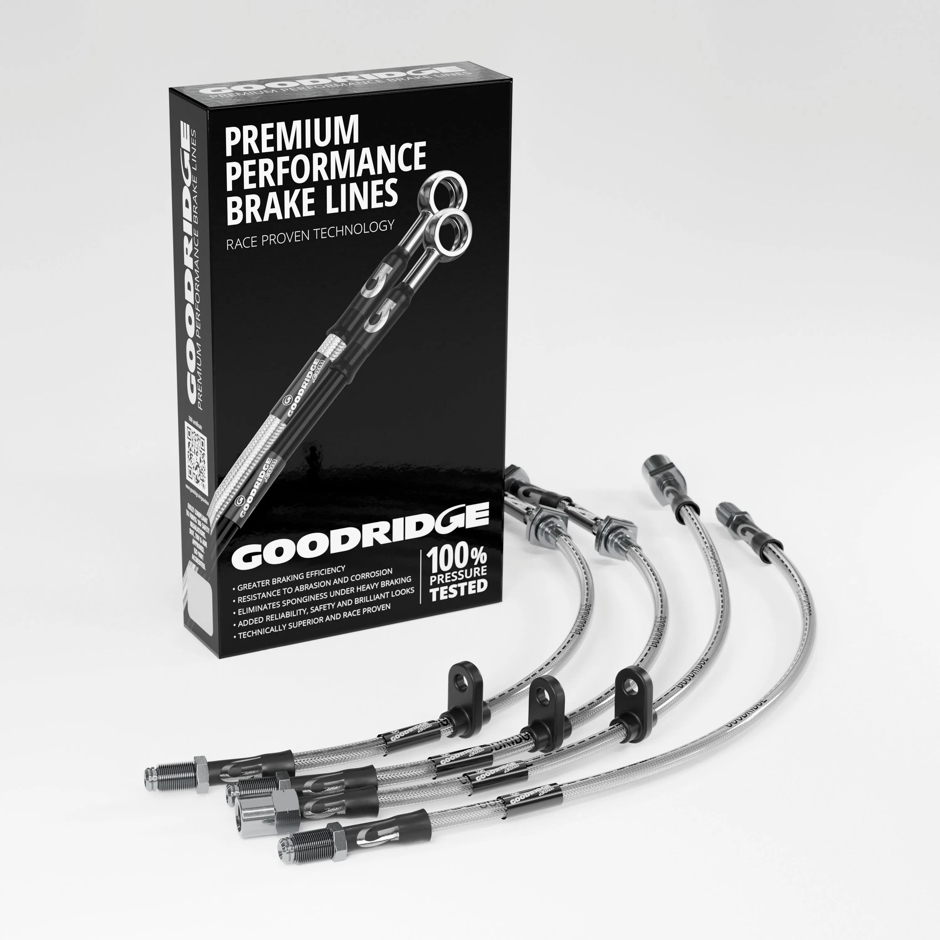 BRAKE HOSE KIT FOR MINI R57 CONVERTIBLE COOPER S JCW 1.6 TURBO 2009-02/2016