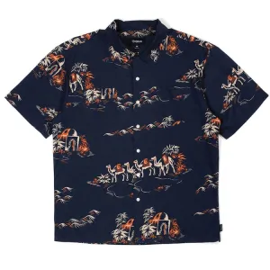 Brixton Cruze S/S Woven Shirt Washed Navy/Ginger