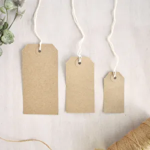 Brown Kraft Luggage Tags (3 sizes)
