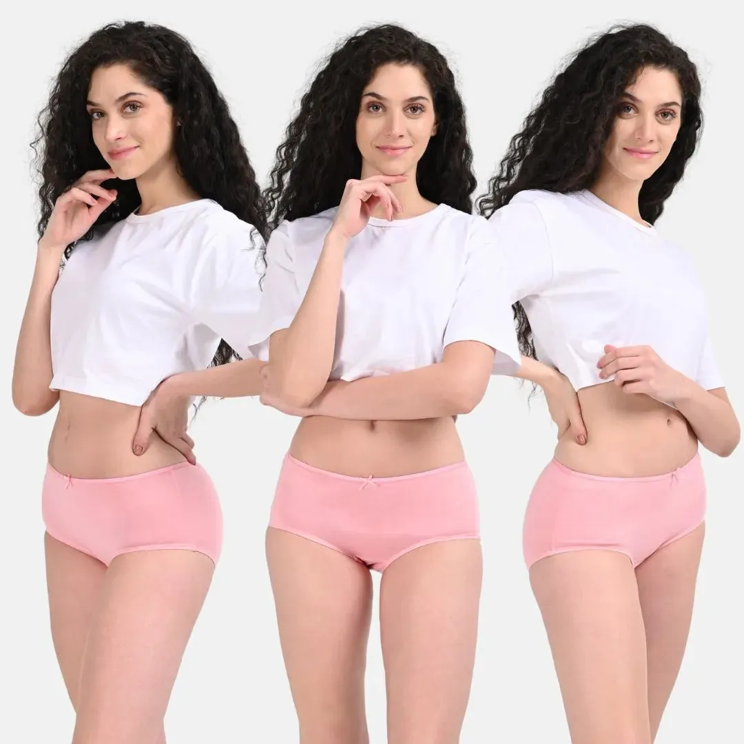 BrZee Hipsters | Lightweight Cotton-Elastane Fabric  | Super Stretchy For Comfort | No Visible Panty Lines | Pack Of 3