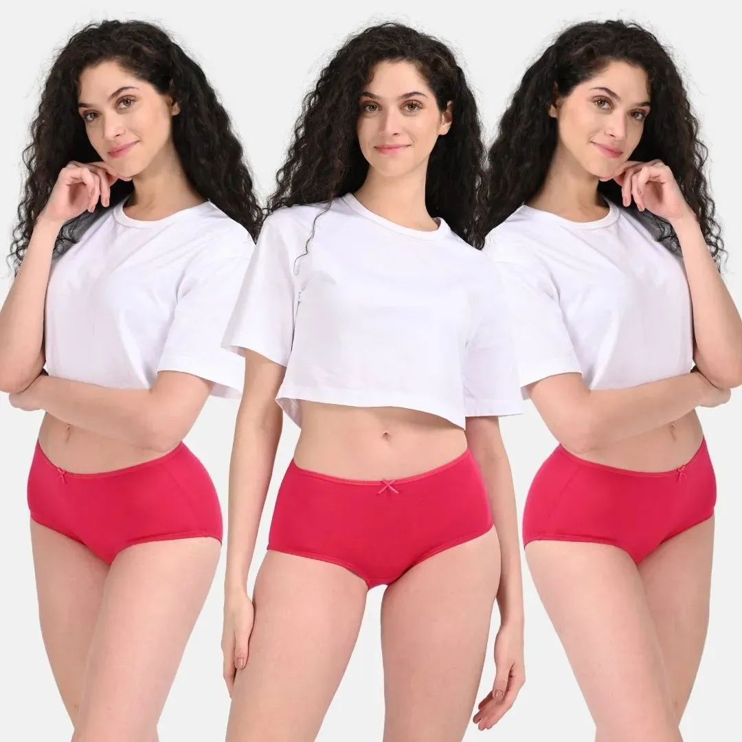 BrZee Hipsters | Lightweight Cotton-Elastane Fabric  | Super Stretchy For Comfort | No Visible Panty Lines | Pack Of 3