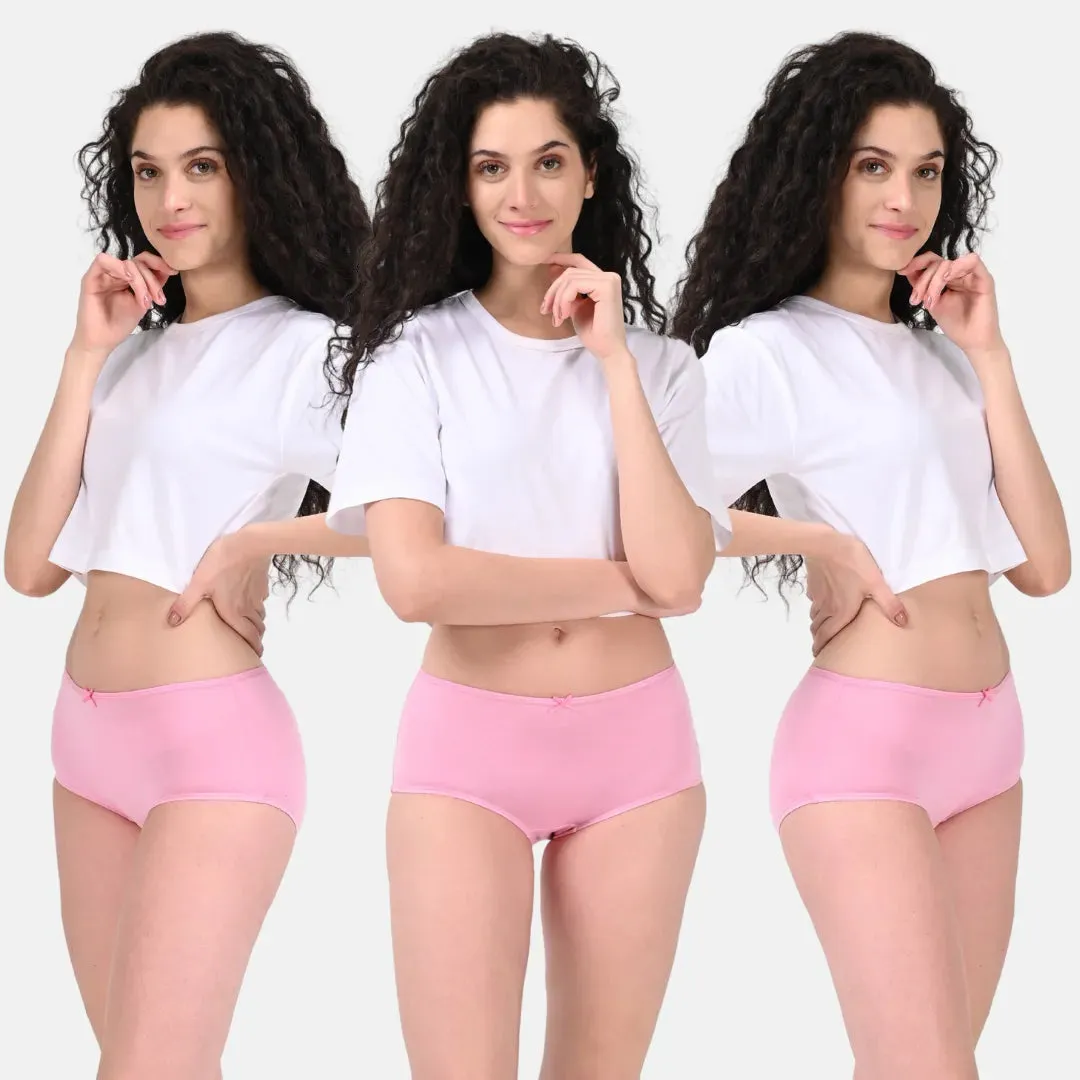 BrZee Hipsters | Lightweight Cotton-Elastane Fabric  | Super Stretchy For Comfort | No Visible Panty Lines | Pack Of 3