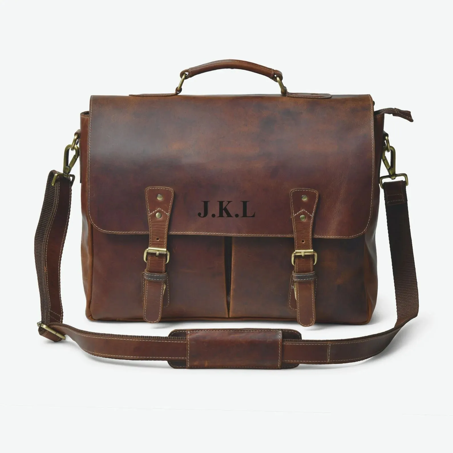 Buffalo Leather Messenger Laptop Bag