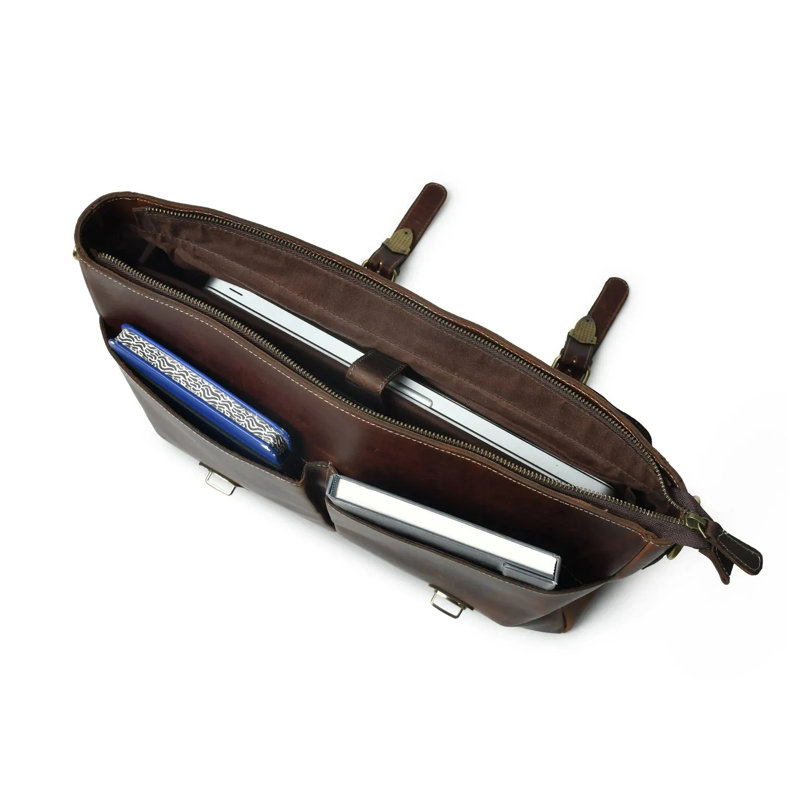 Buffalo Leather Messenger Laptop Bag