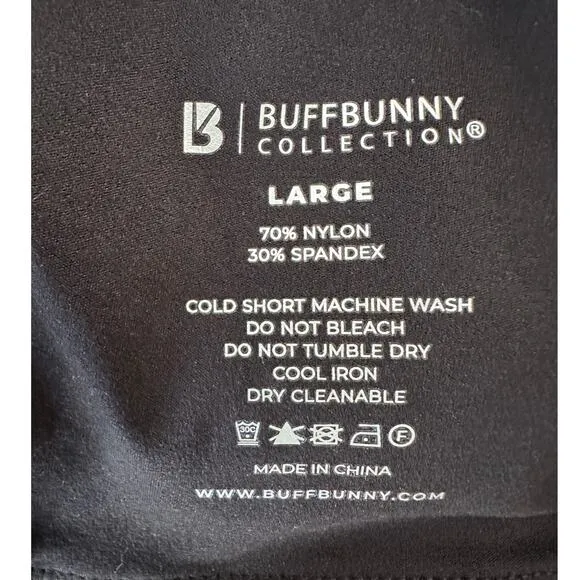 Buffbunny Collection Energy Bra Top - Size Large Color: Black-NWT