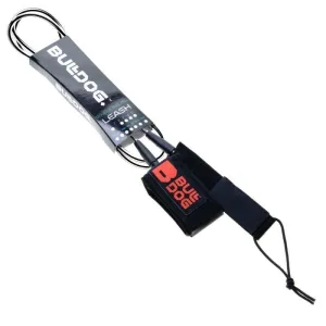 Bulldog 9ft Black Black Red Ankle Leash