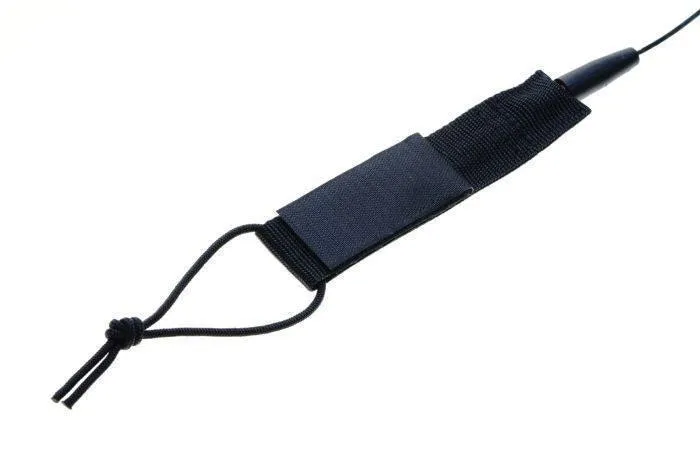 Bulldog 9ft Black Black Red Ankle Leash