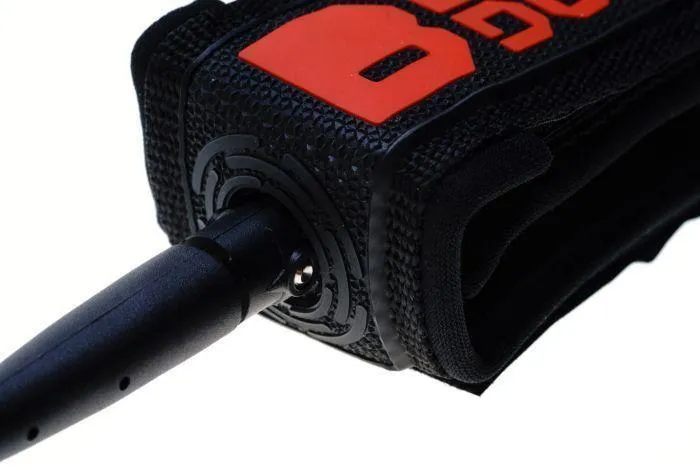 Bulldog 9ft Black Black Red Ankle Leash
