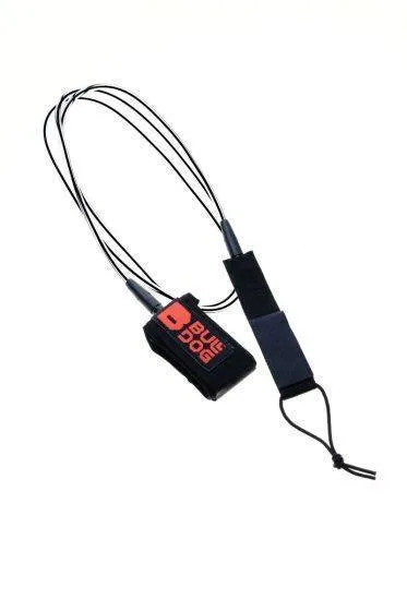Bulldog 9ft Black Black Red Ankle Leash