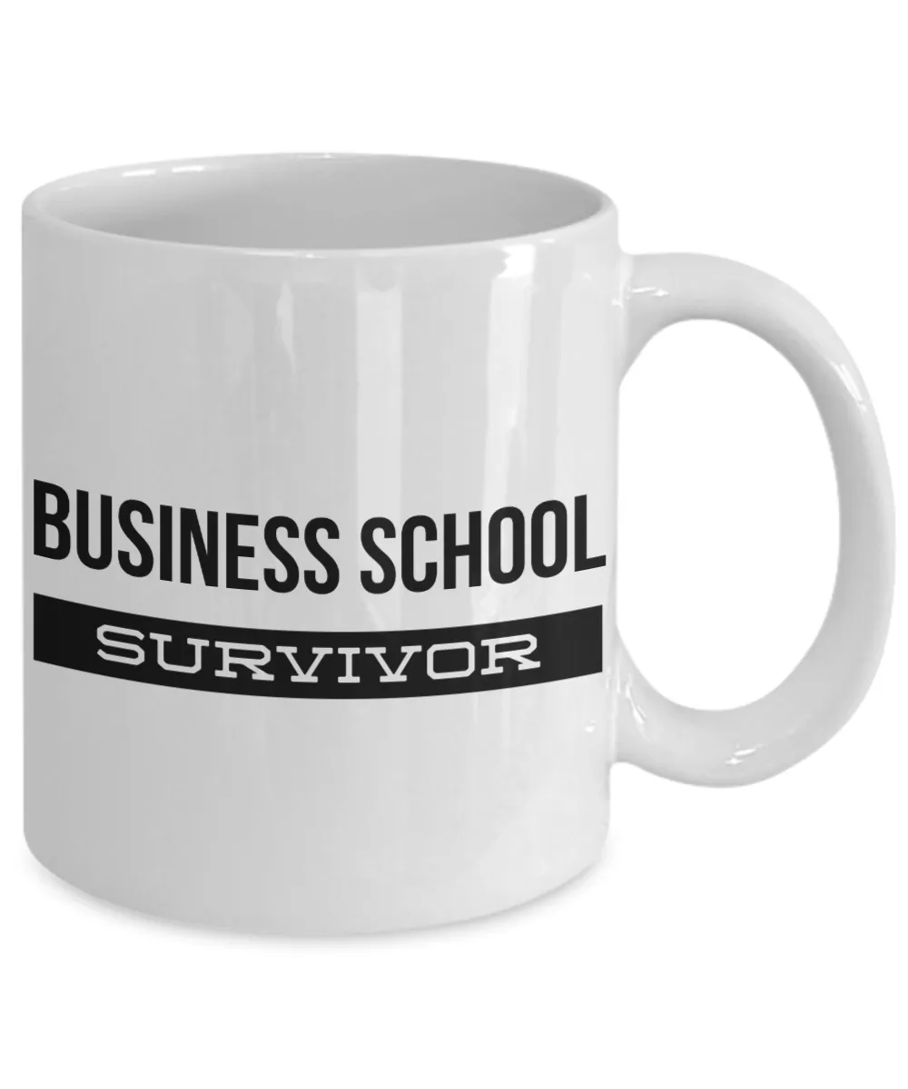 Business School Graduation Coffee Mug Gifts - Business School Survivor Ceramic Coffee Cup