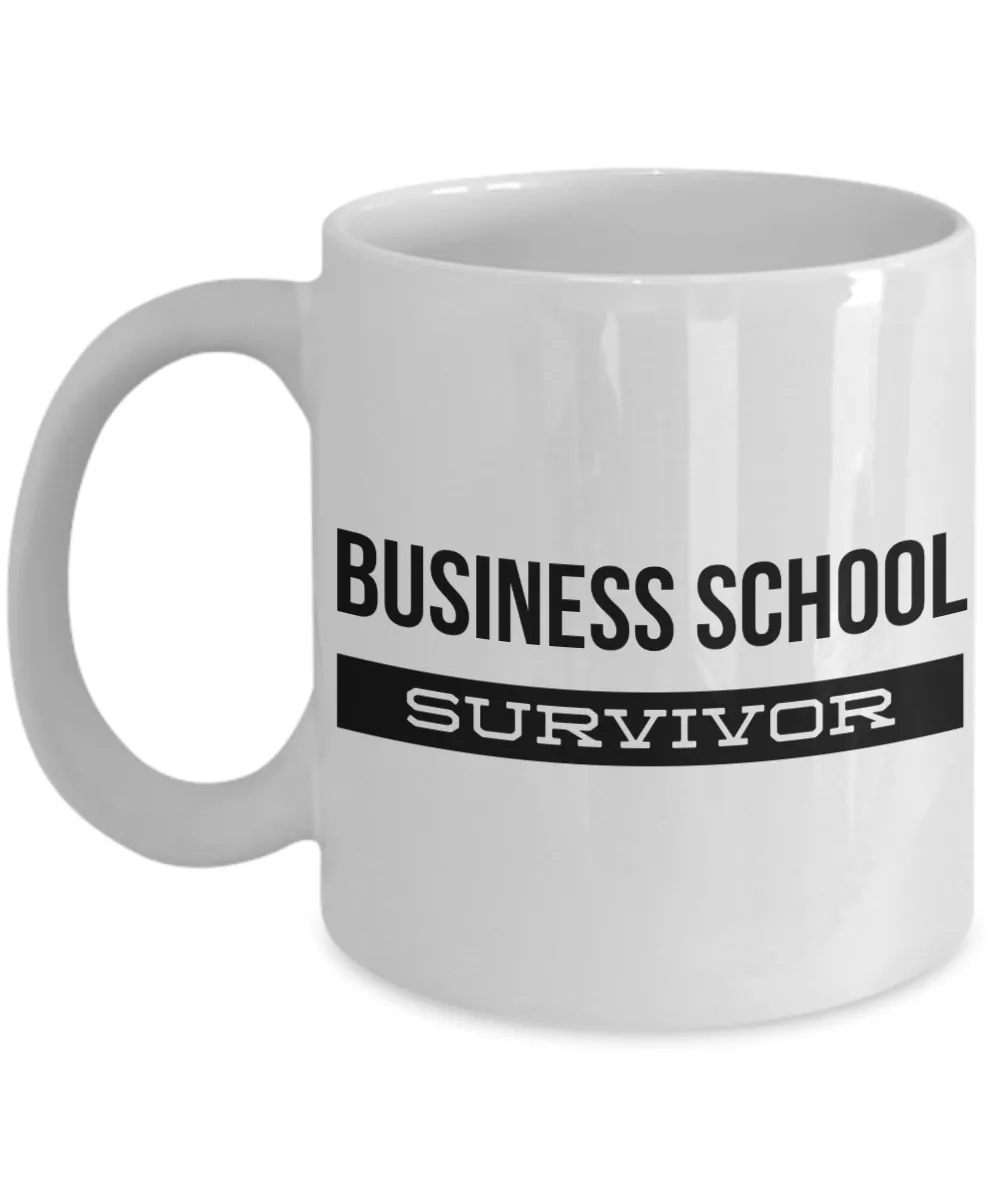 Business School Graduation Coffee Mug Gifts - Business School Survivor Ceramic Coffee Cup
