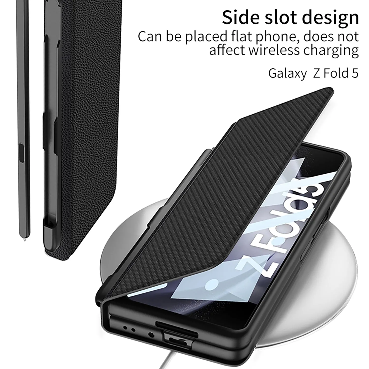 Business Style Galaxy Z Fold5 Case with Slim S Pen Slot