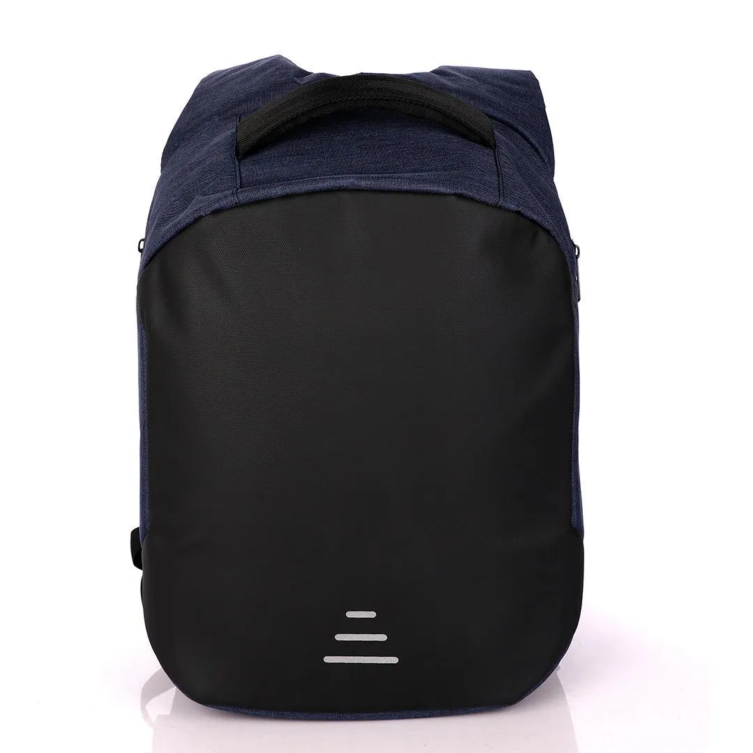 Business Travel Backpack Laptop Briefcase With USB Charging And Auxiliary port- Blue