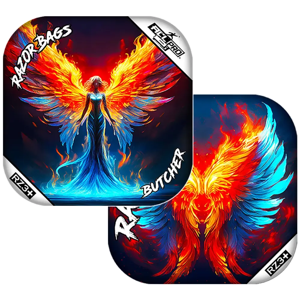 Butcher | Flame Angel | ACL PRO Razor Cornhole Bags