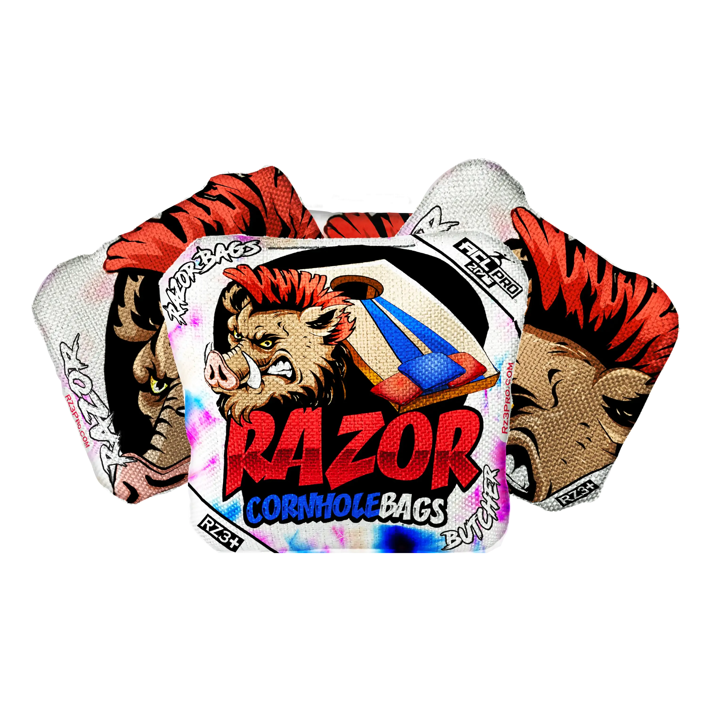 Butcher | Razor Tie Dye | ACL PRO Razor Cornhole Bags