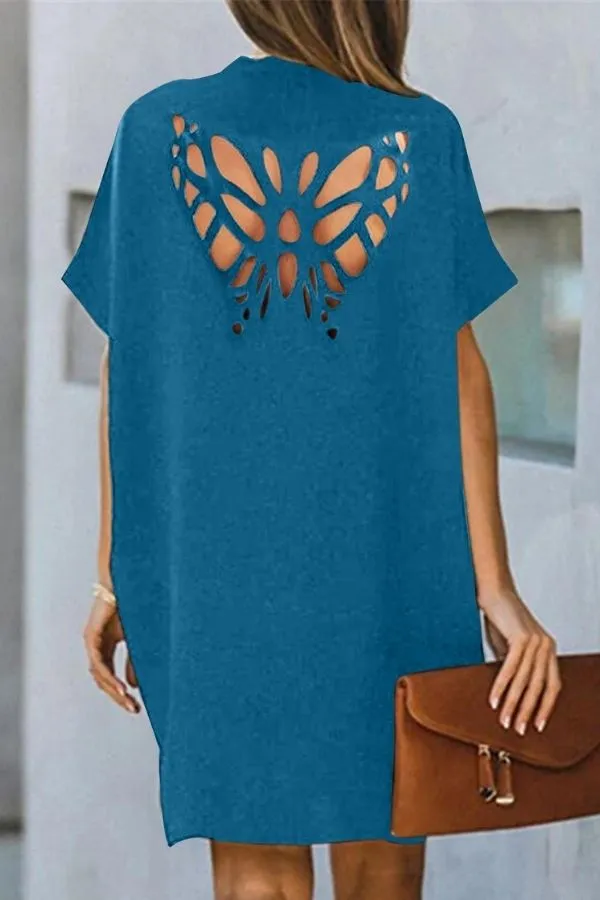 Butterfly Back Hollow Out Dress