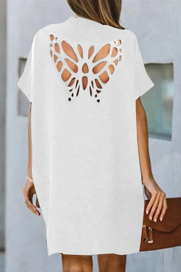 Butterfly Back Hollow Out Dress