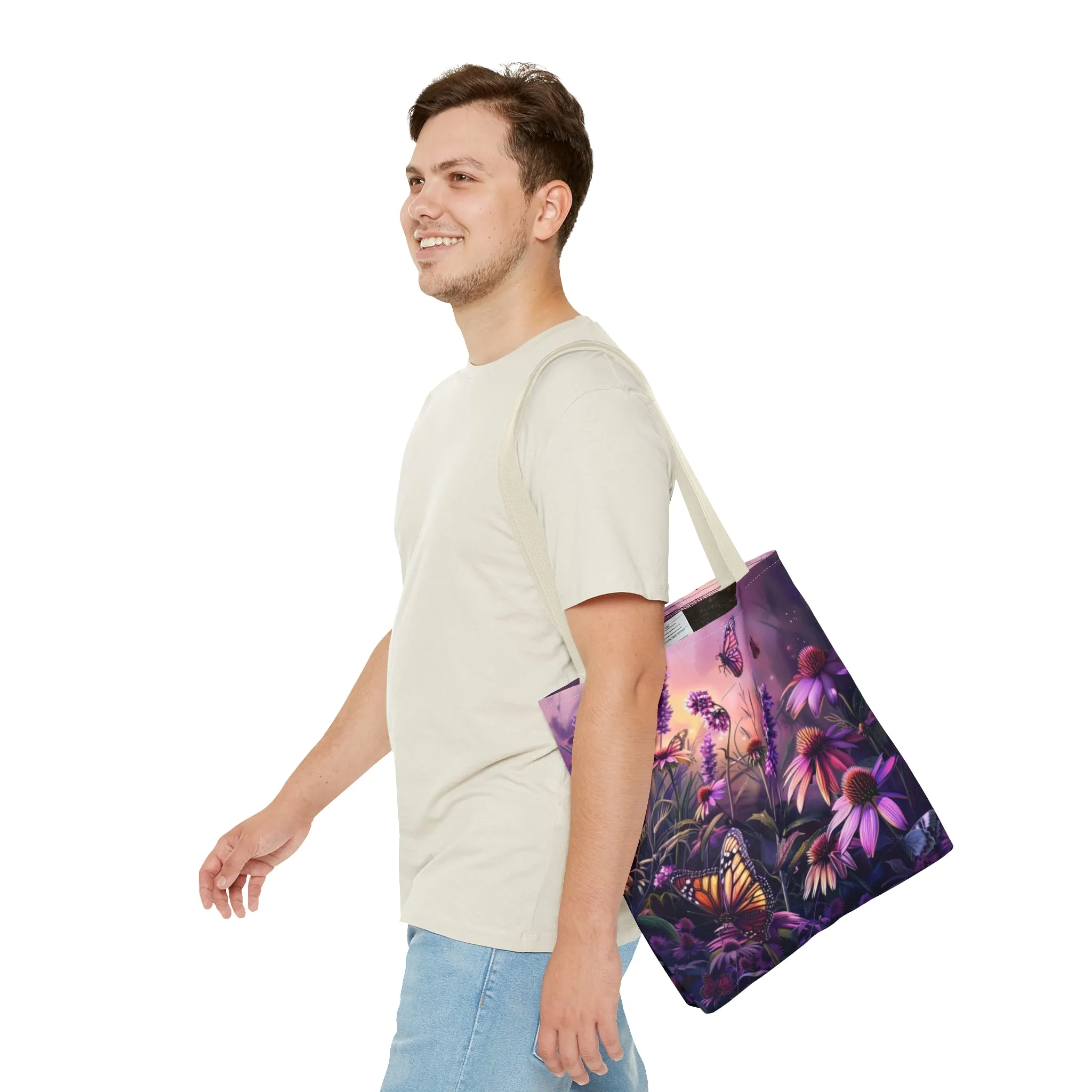 Butterfly Flowers Tote Bag