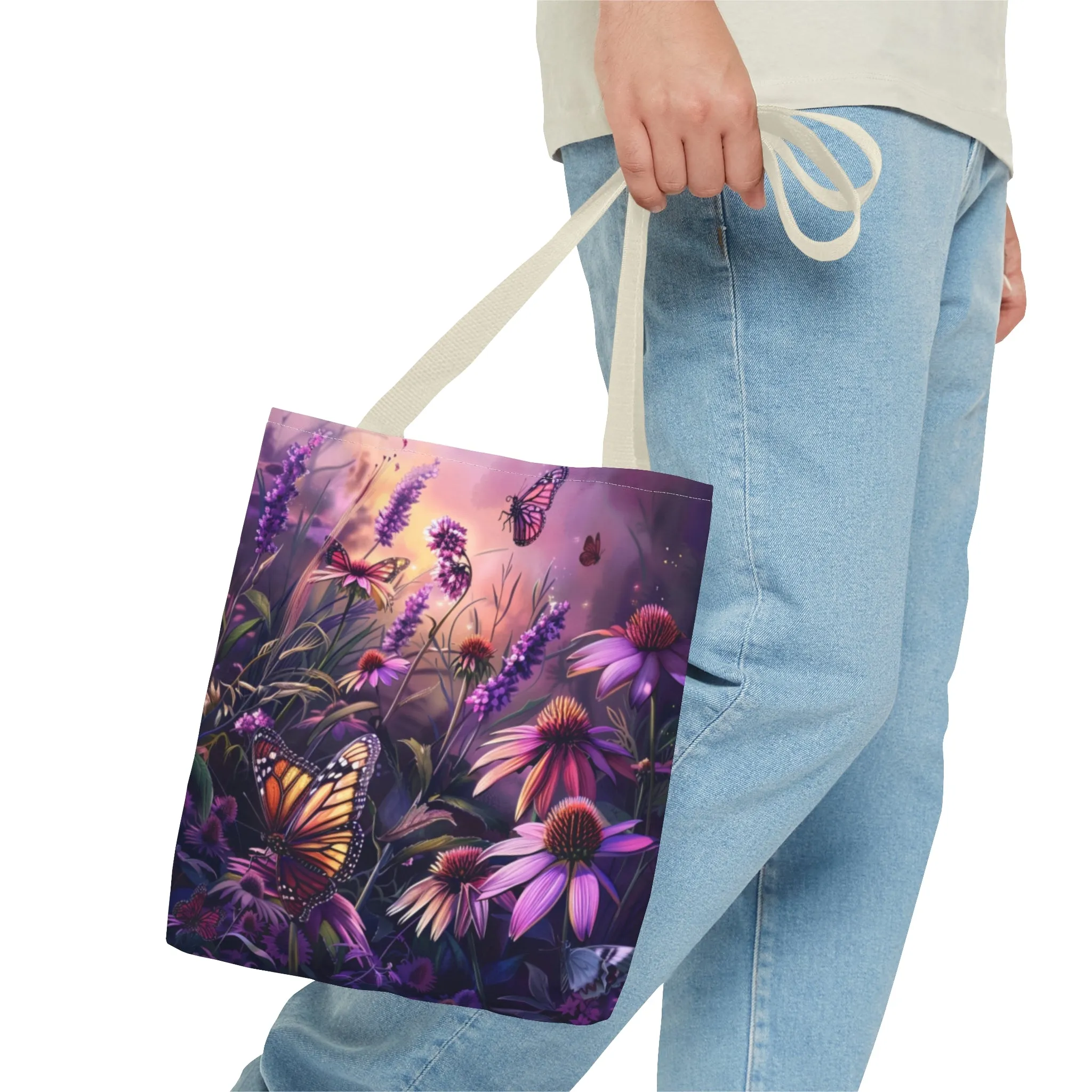 Butterfly Flowers Tote Bag