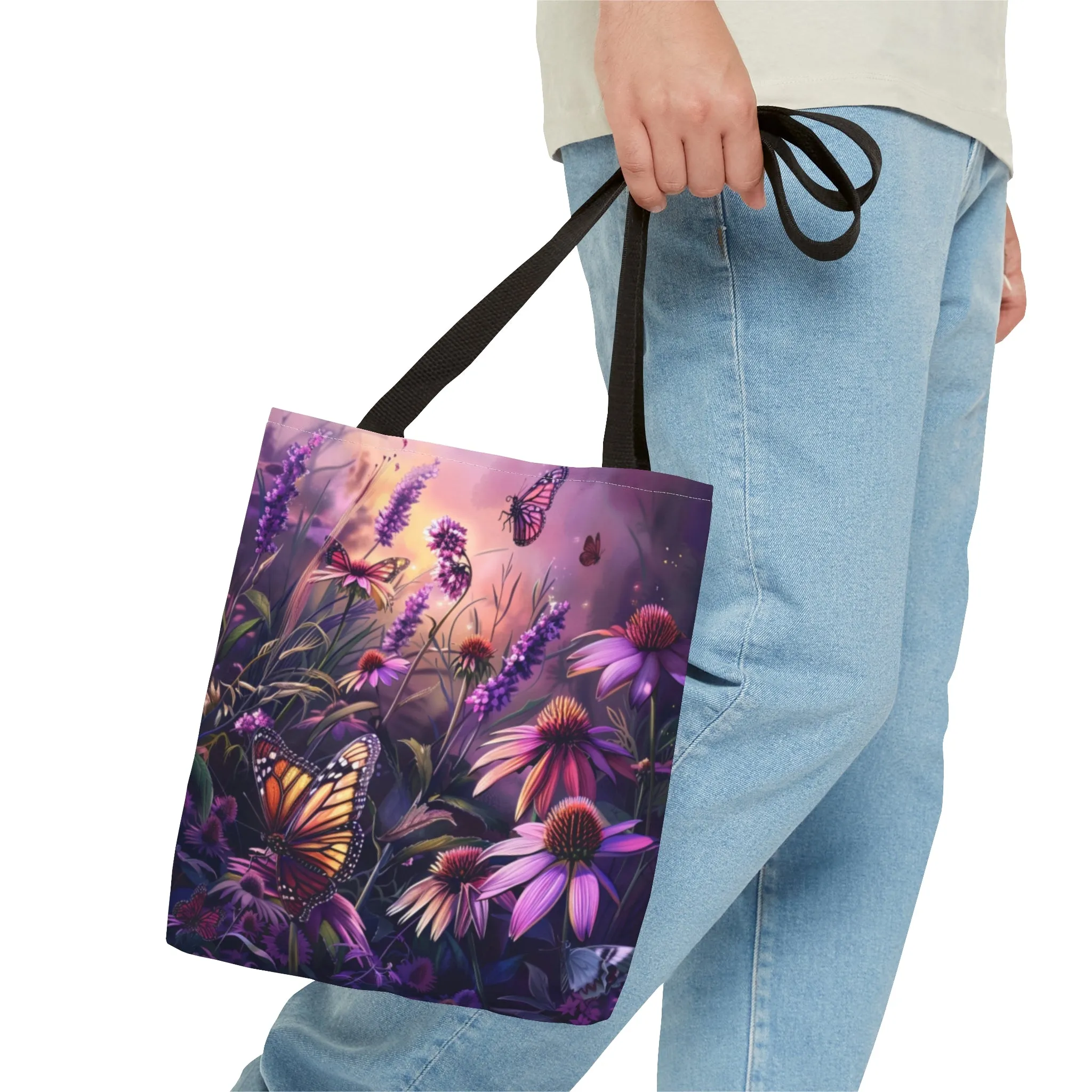 Butterfly Flowers Tote Bag