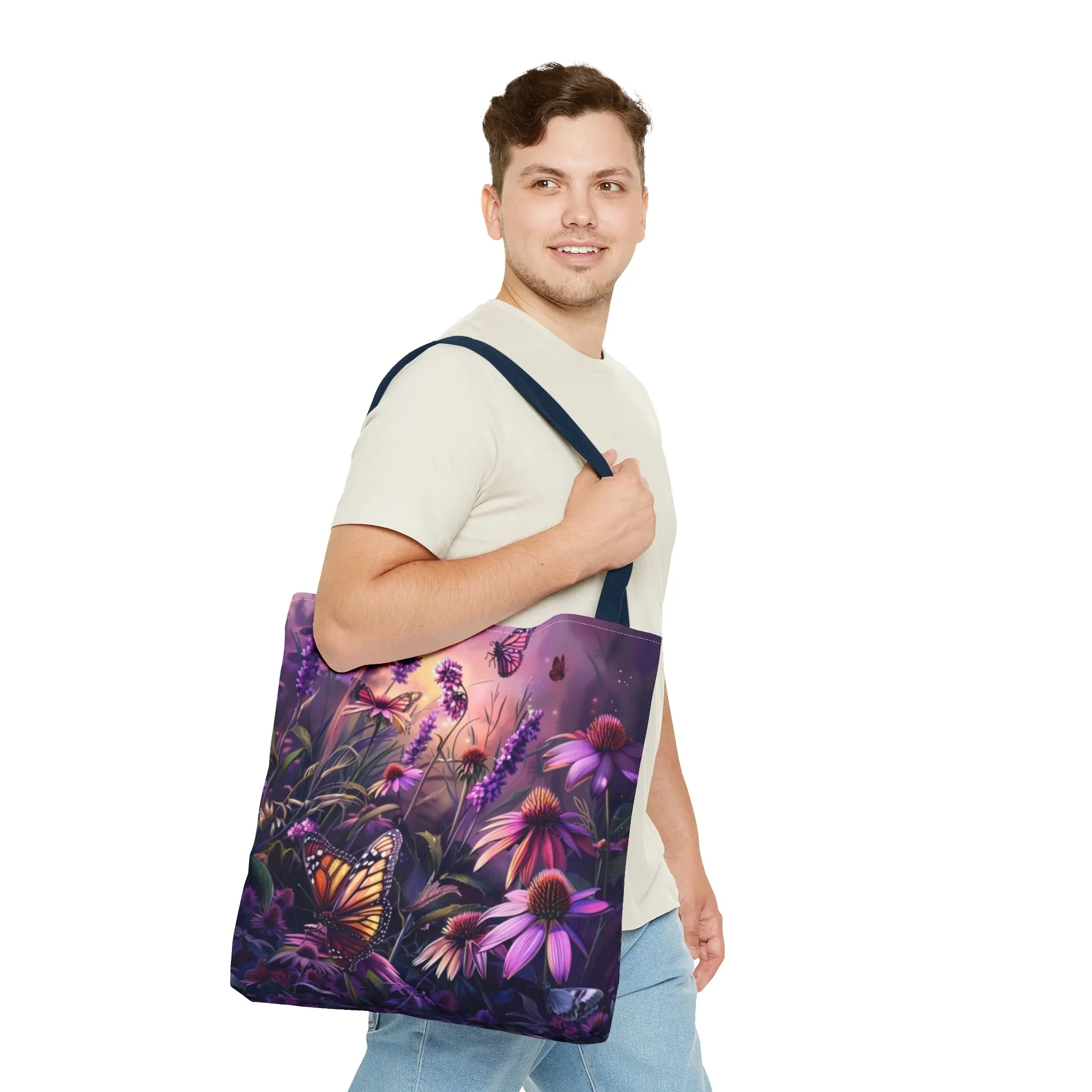 Butterfly Flowers Tote Bag