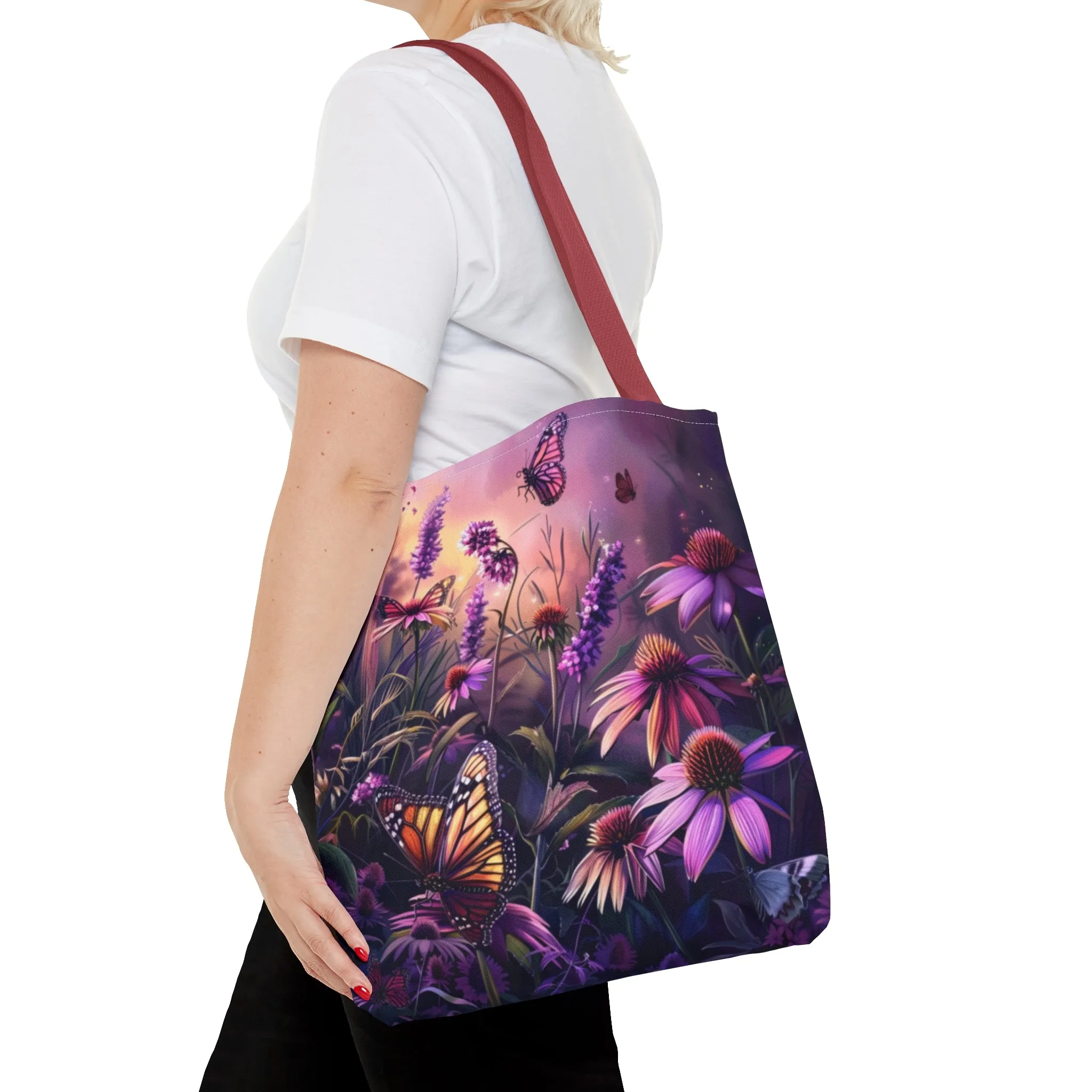 Butterfly Flowers Tote Bag