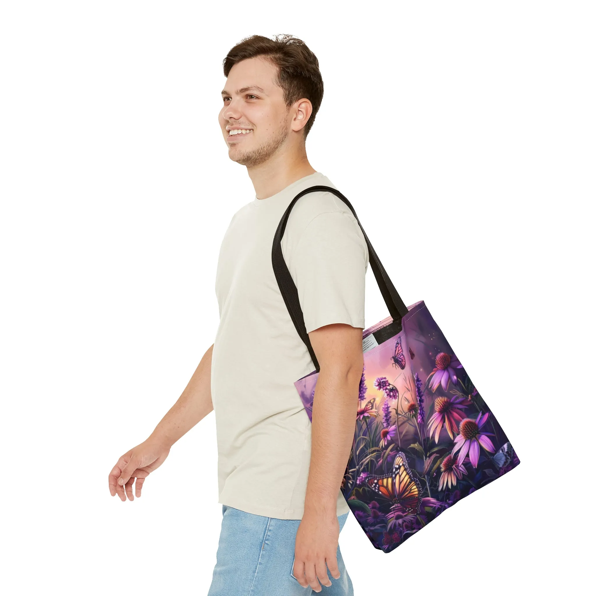Butterfly Flowers Tote Bag