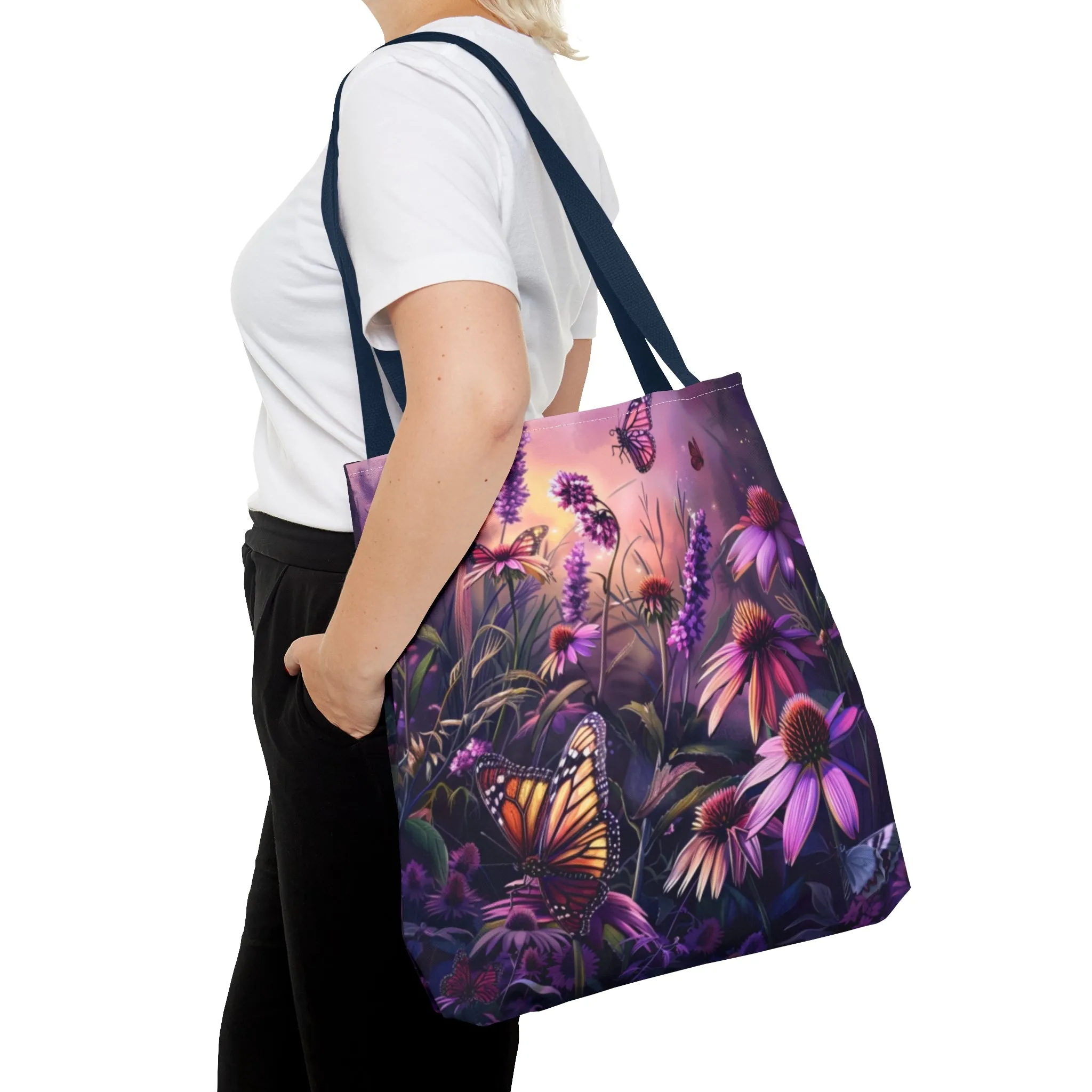 Butterfly Flowers Tote Bag