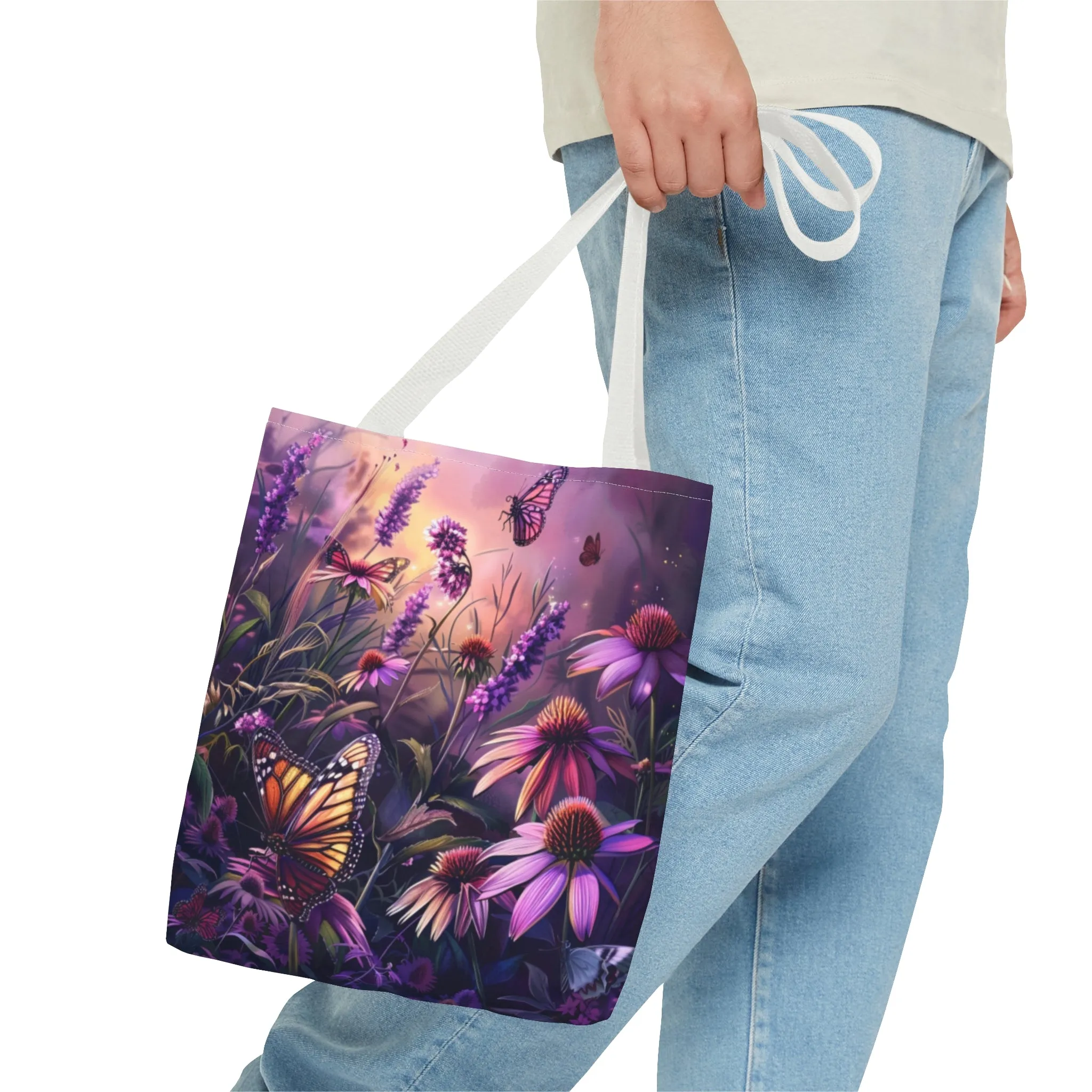 Butterfly Flowers Tote Bag