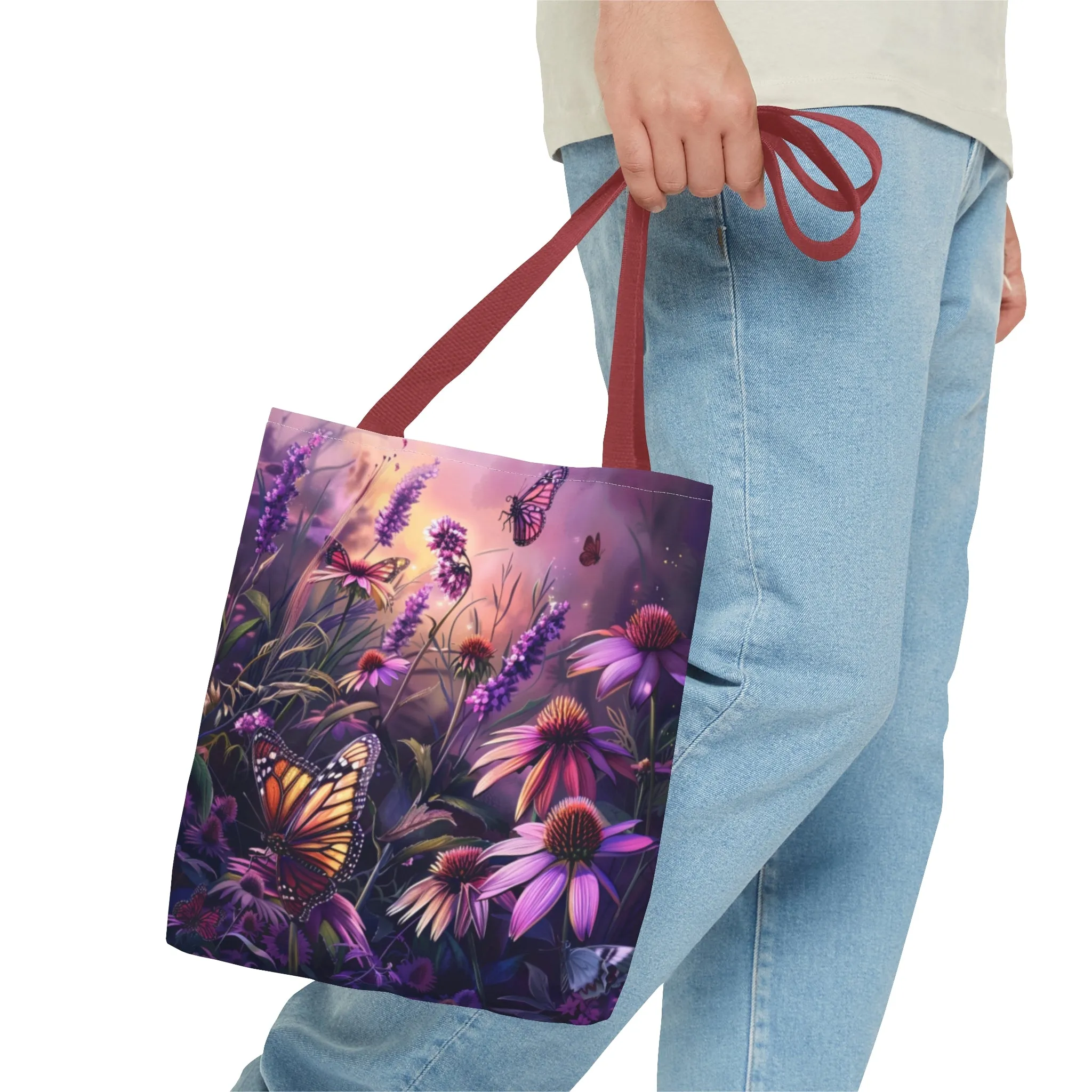 Butterfly Flowers Tote Bag