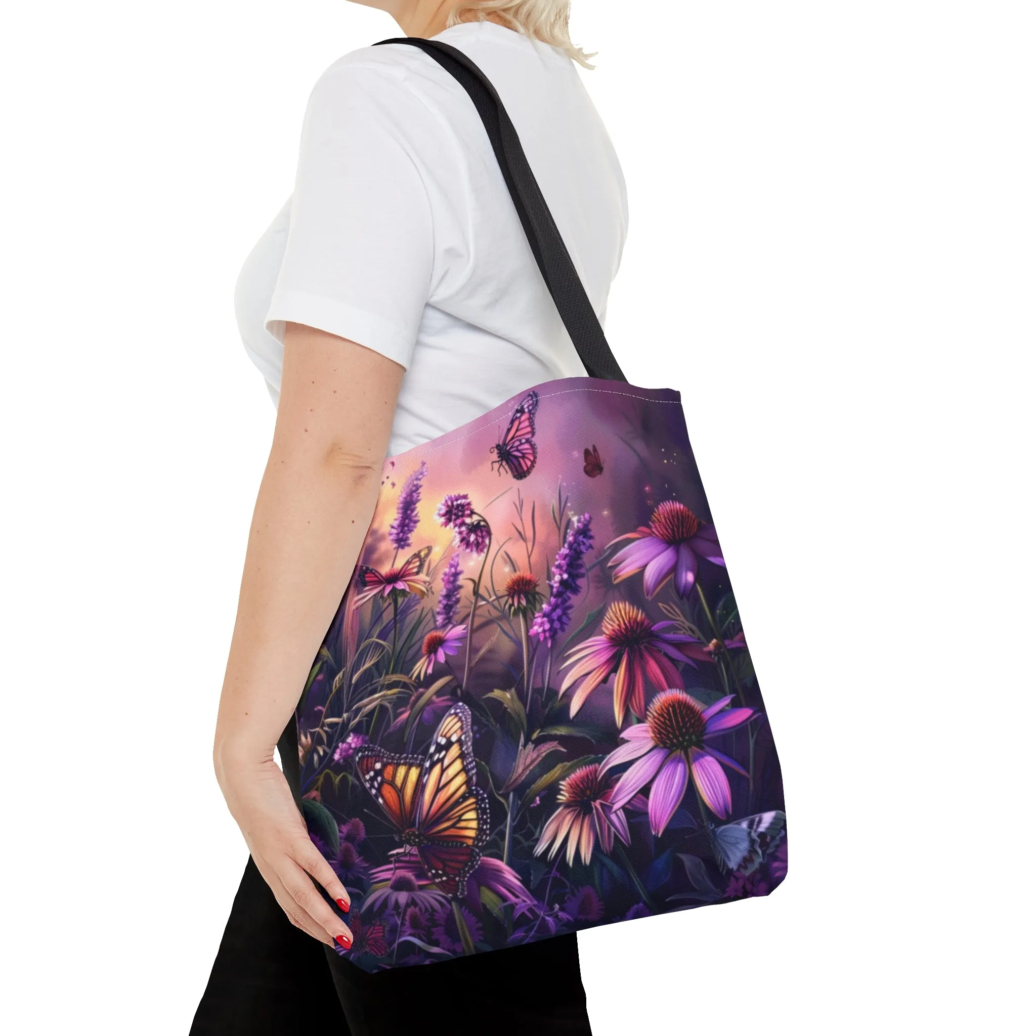 Butterfly Flowers Tote Bag