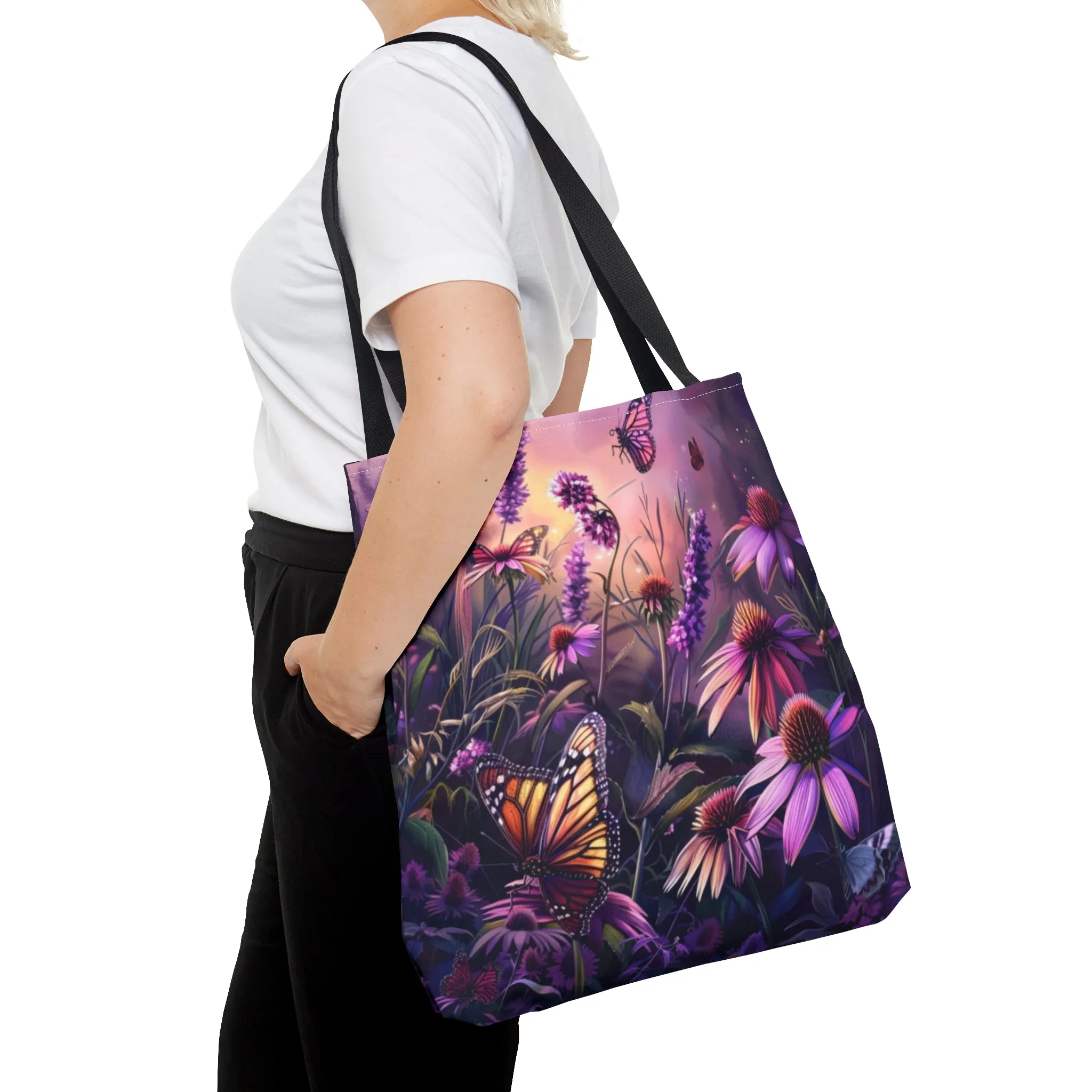 Butterfly Flowers Tote Bag
